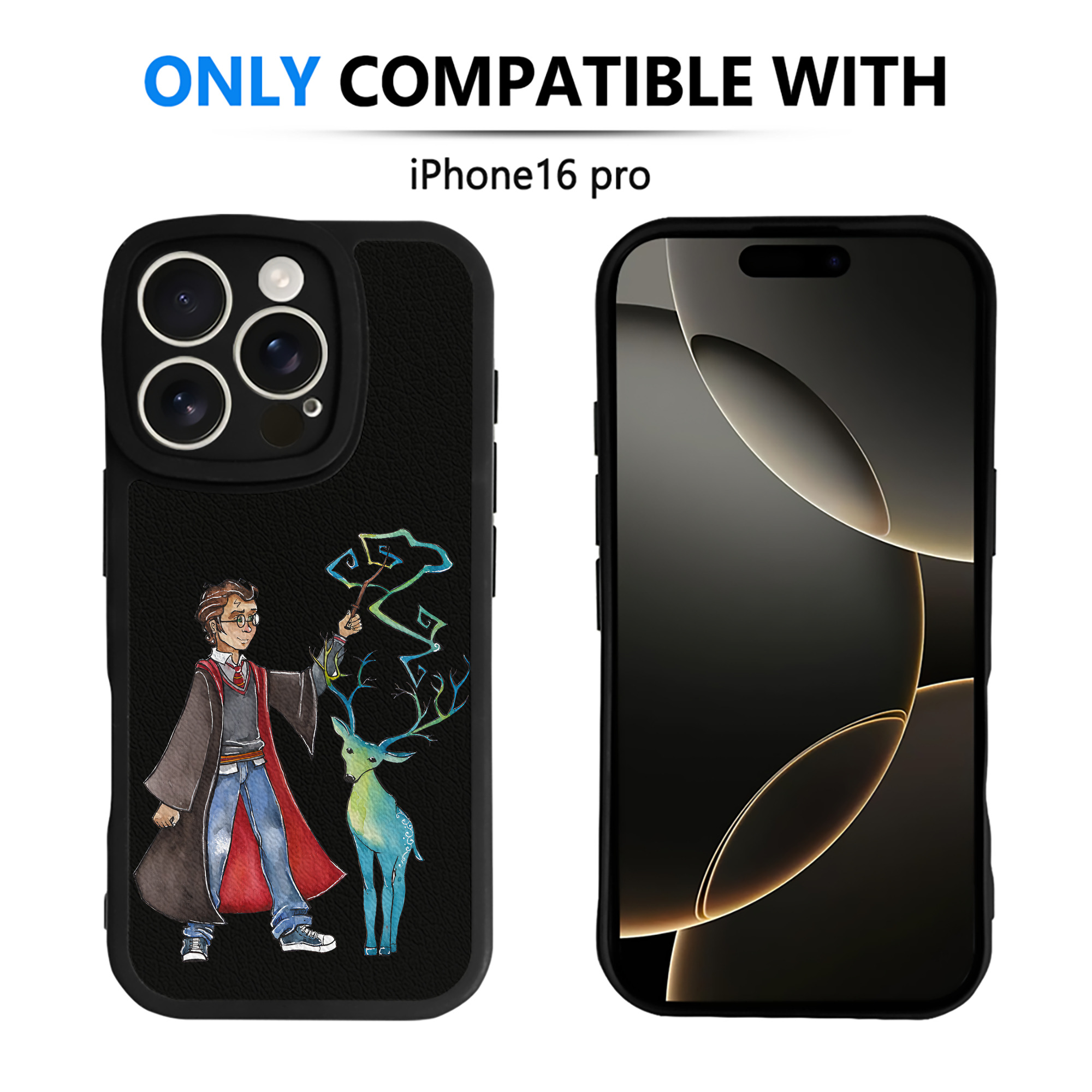 （画像用） Harry Potter ハリー・ポッターシリーズ 【iPhone 16シリーズ対応】シリコンスマホケース（レザー調） 材質：シリコン